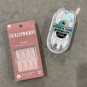 Gold Finger & Olive & June Nail Set